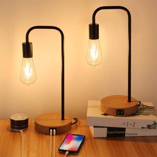 美式台灯卧室床头灯触摸调光旋钮现代简约书房创意温馨ebay