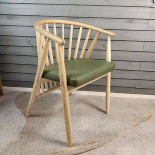 北欧公主椅实木温莎椅圈椅酒店民宿餐椅甜品店木椅客酒店民宿家具