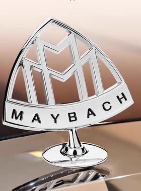 适用于奔驰迈巴赫车标S480S450标志GLS480GLS600引擎机盖立标