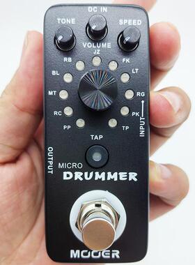 魔耳MOOER鼓机单块效果器吉他弹唱自动伴奏民谣摇滚MicroDrummer