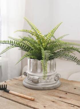 复古多件肉花盆罗马柱花器客厅阳台多SY004S44肉栽园盆艺饰摆水装