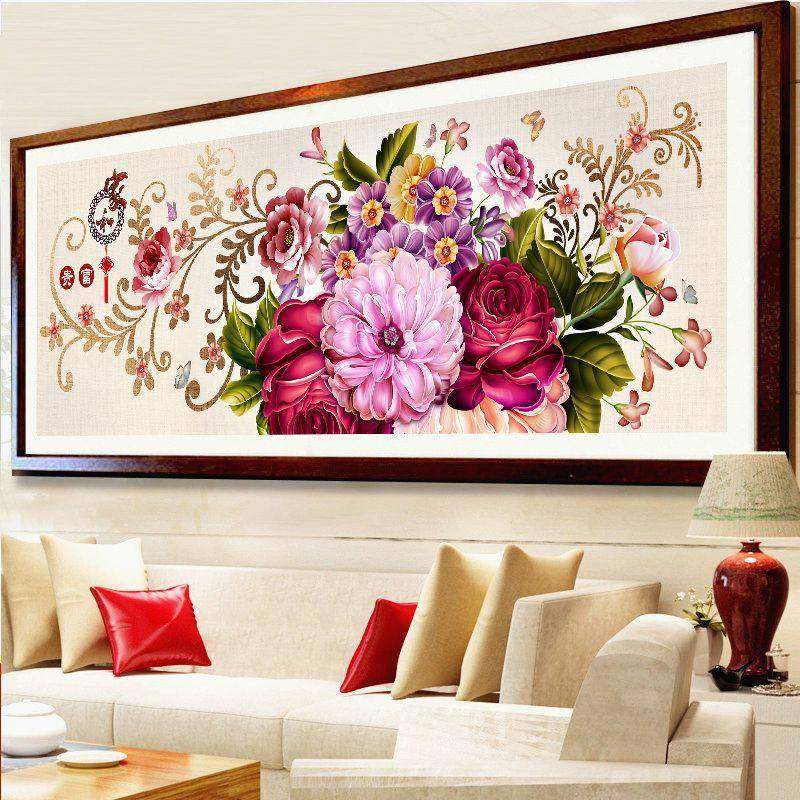 2事025新款满钻石画钻客家muY1Q7Xo和万兴贴十字绣花开富贵绣厅家,居家布艺,十字绣套件,淘宝优惠券,粉丝福利购,淘宝优惠卷