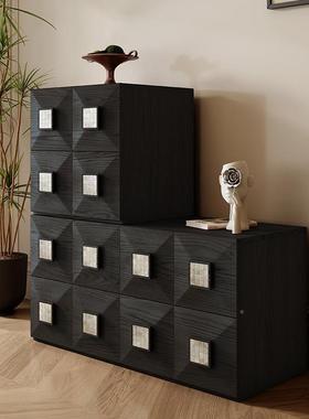 中古风卡帕实木卡门柜卧41361室床头柜柜客厅电视物家用斯装饰柜