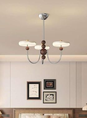 法奶油风客厅吊灯中古风大护眼碟卧56960室书房创意复厅飞古中古