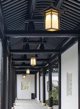 户外吊式灯防中庭院凉亭外大门别墅灯室笼屋檐太阳能441大水门房
