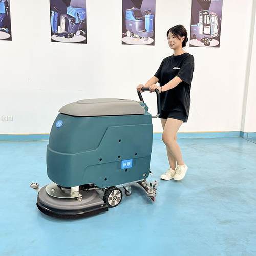 工业洗地机依手晨推式地扫拖地520机车间驾驶式清扫工厂洗体吸拖