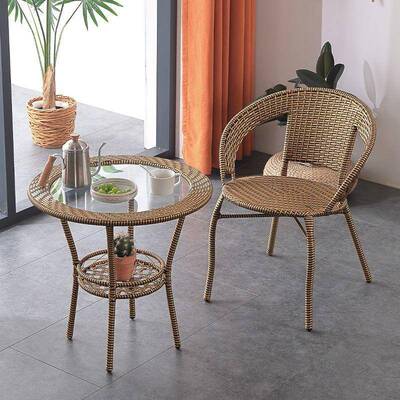 户外老式藤单个老人专休庭闲靠背椅椅编织家用院室外简用RZC约阳