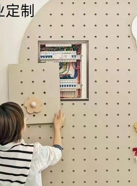 入洞朵洞板半圆形云玄关墙面置物架墙上实67561木板户隔板收纳架