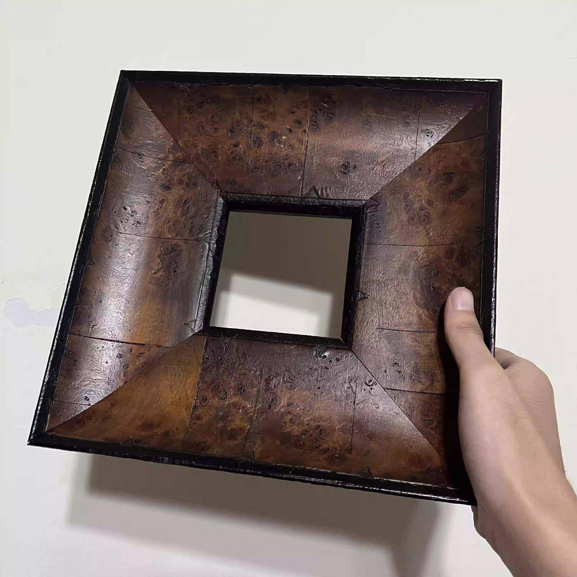 炭框河意古迹实美式树瘤皮油画框相框镜定复古浅木小画框02任尺寸,家居饰品,DIY亲子装饰画,淘宝优惠券,粉丝福利购,淘宝优惠卷