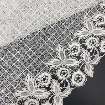 水溶刺绣涤纶花满边蕾丝镂空婚纱童装手6284工DIY面料幅花边辅料