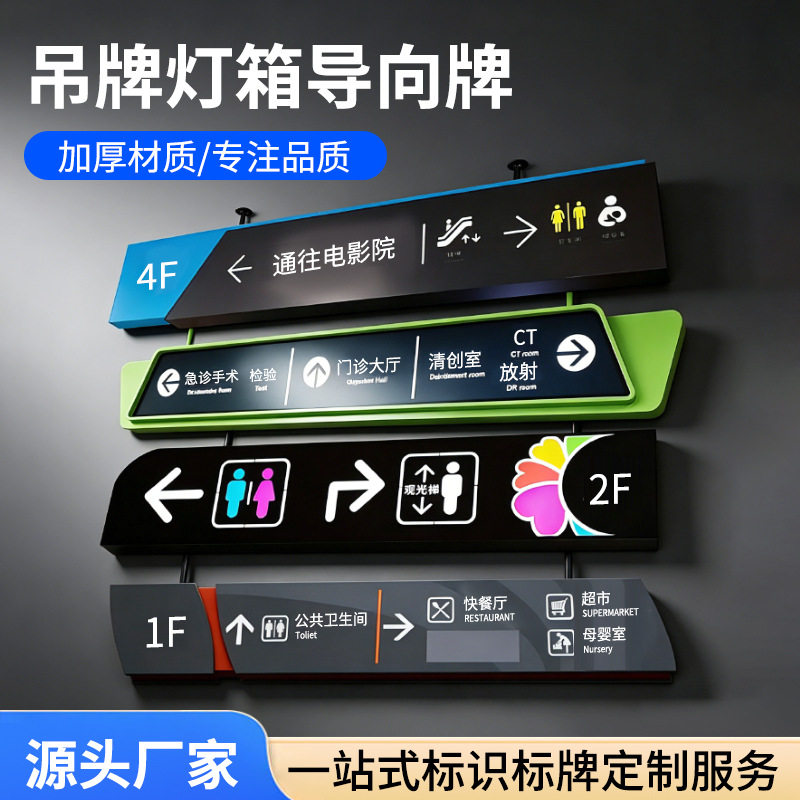 地下车库停车场商场灯箱超时收银台吊牌led灯箱商场方向指示牌