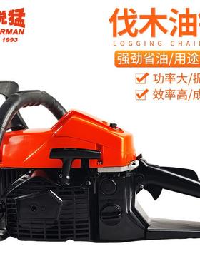 威锐猛新品52CC大功率油锯伐木锯标配20寸导板链条