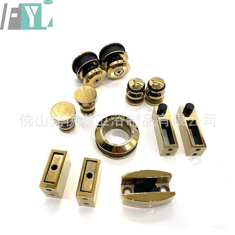 淋浴房不锈钢304316滑轮系统浴室玻璃移门暗拉手方管铝材吊轨