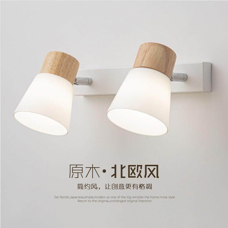 现代简约实木卧室床头玻璃壁灯北欧书房浴室镜前双头灯创意走廊灯,纺织面料/辅料/配套,纺织机械配件,淘宝优惠券,粉丝福利购,淘宝优惠卷