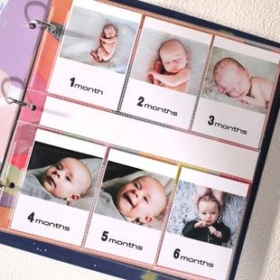 可书写3寸5寸6寸儿童宝宝成长相本diy记录册插页家庭幼儿园影集
