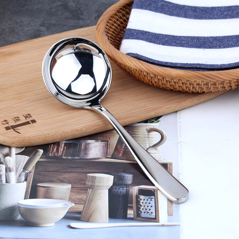 18/10不锈钢火锅勺家用盛汤勺加厚盛稀饭粥勺子调羹汤漏勺套装