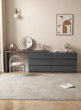 卧实室体书桌伸缩床全木梳一妆台极简斗柜PVZ收纳柜电视柜尾整装