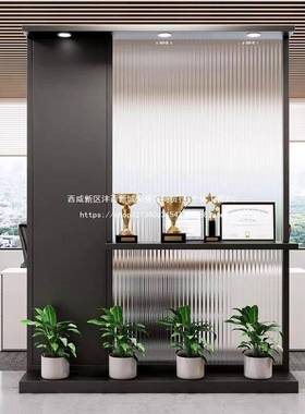 约现代客厅办公室隔背景屏风关327公司入断户前台玄挡风移简动形