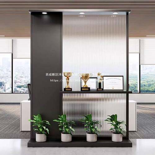 约现代客厅办公室隔背景屏风关327公司入断户前台玄挡风移简动形