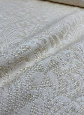 吉第华都面56姆米重色磅织提花柞蚕丝毛料料18595现货