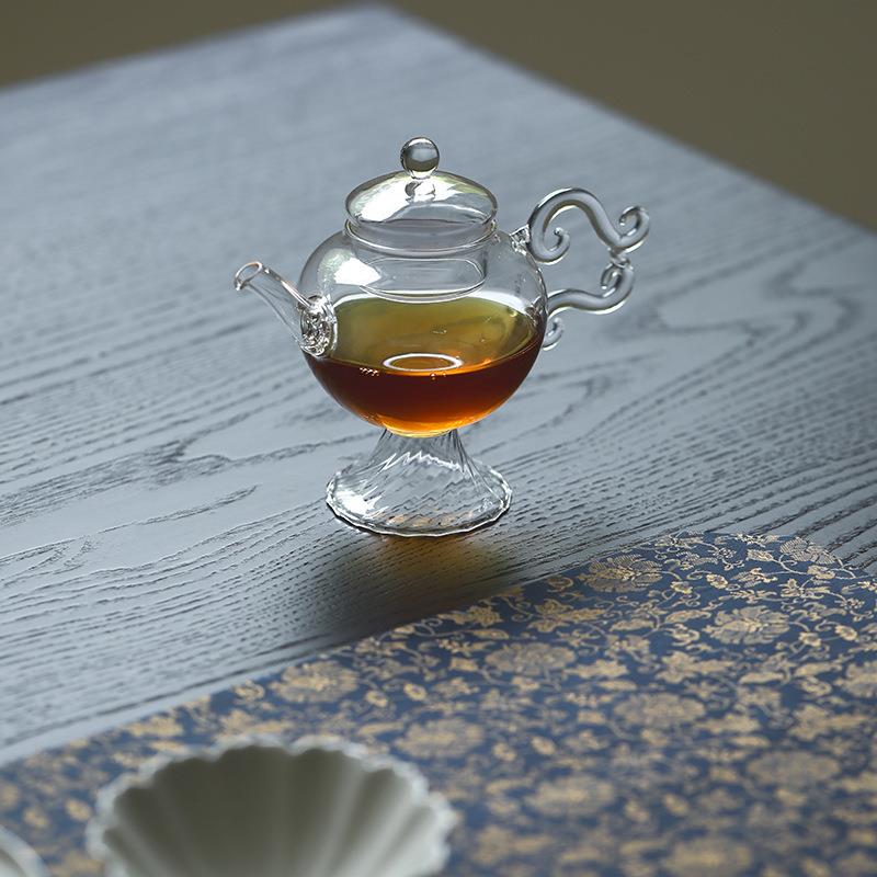 家舒岚加厚耐热璃小茶壶中式工高档手单壶红茶绿茶茶玻具泡QS-202