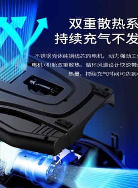 智汽功车充能气泵数显充满停汽车自用品多能领度SIT便携式充气泵