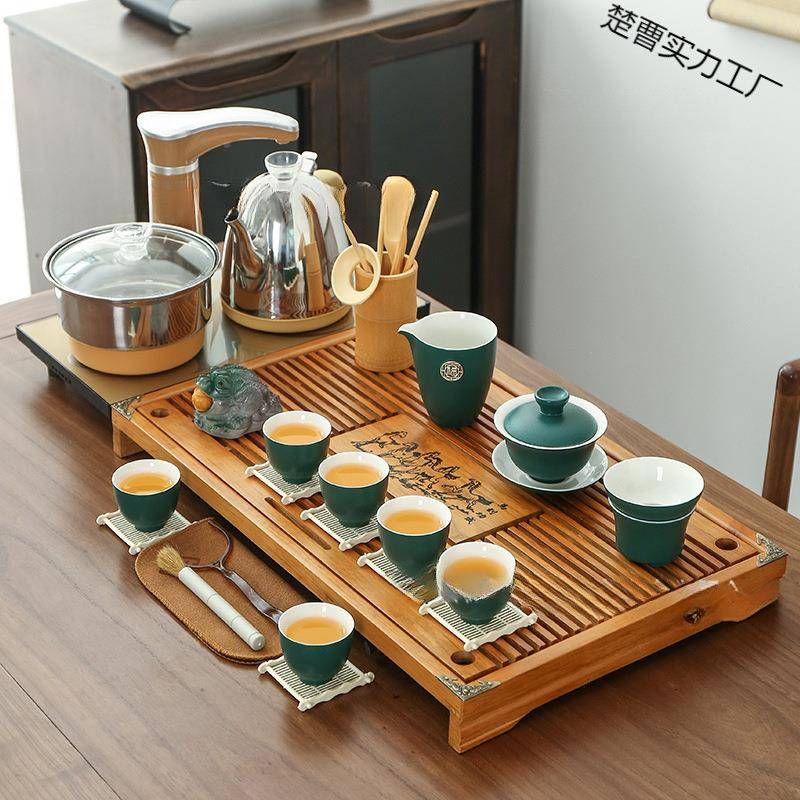 茶盘茶具一整套带办烧功水楚曹#835装家用全自动整套夫套公室一体