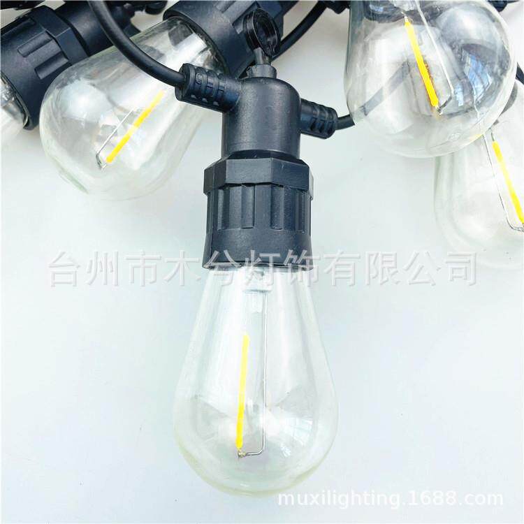 led户外防水庭院A56S14G灯4太0阳能灯丝球泡灯串节日灯KDY圣诞灯