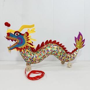 工手大拉HRR龙彩色烫金传统非遗手工龙生肖手中式提灯笼舞台表演