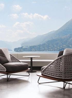 户外藤沙发院庭人客厅室外阳休闲单藤椅藤编沙发茶几台三件SF-310