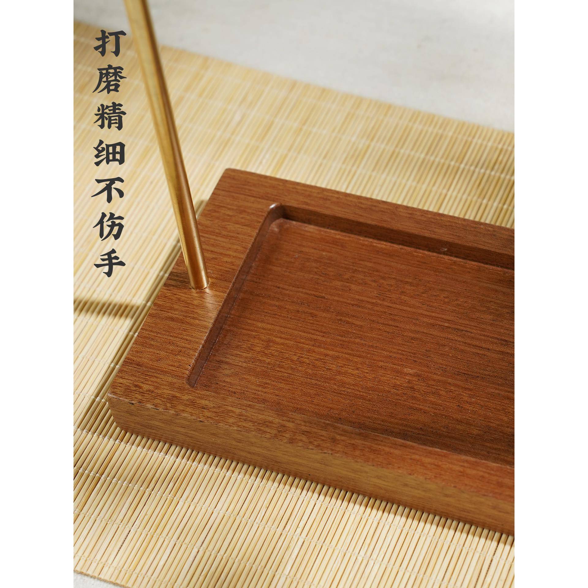 笔毛笔架挂架毛架笔笔挂实木书法新中宝式置物文房四挂532笔架收图片