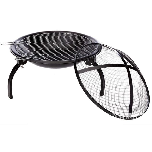 厂家直销BBQFire木piYF-FP022t2户寸烧烤架外折1叠脚烧烤炉炭火盆