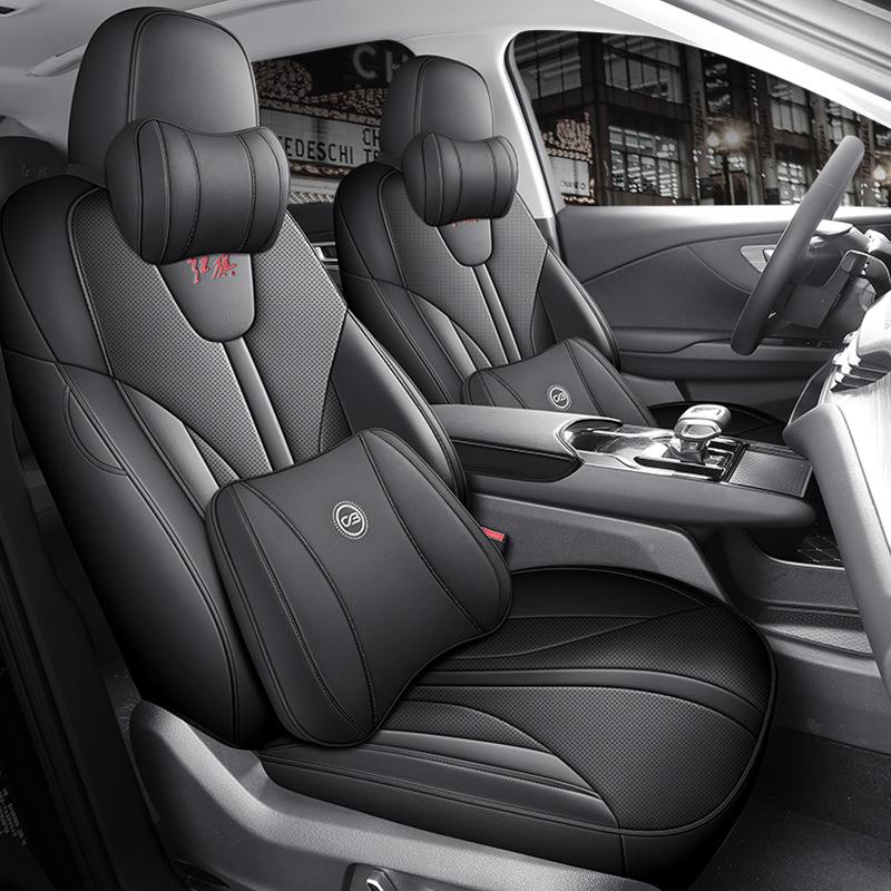 旗M5座套专用座Q椅套全包红汽709车坐垫四季座位套5座E座位套坐垫