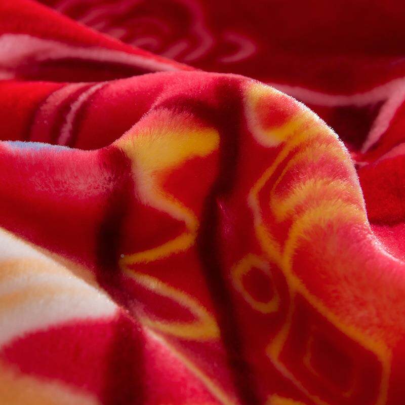 厂跨境暖亚马逊超柔秋冬季双云毯加厚保拉舍HYJ08002尔水晶毯人绒