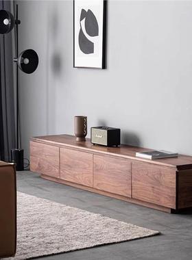 北美胡木实桃木电视柜储物柜现代黑简DSG-358约小户型客厅地纳柜