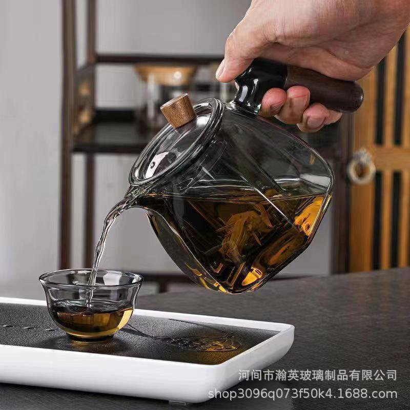 泡茶壶茶0012水分离玻璃茶壶套温装耐高过花茶具小单壶茶煮滤茶壶