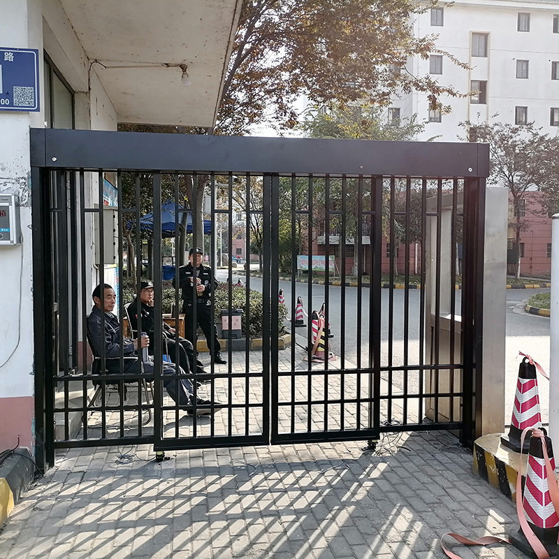 人行通道门 人行出入口电控通道闸 别墅大门 曲臂电机自动门平开