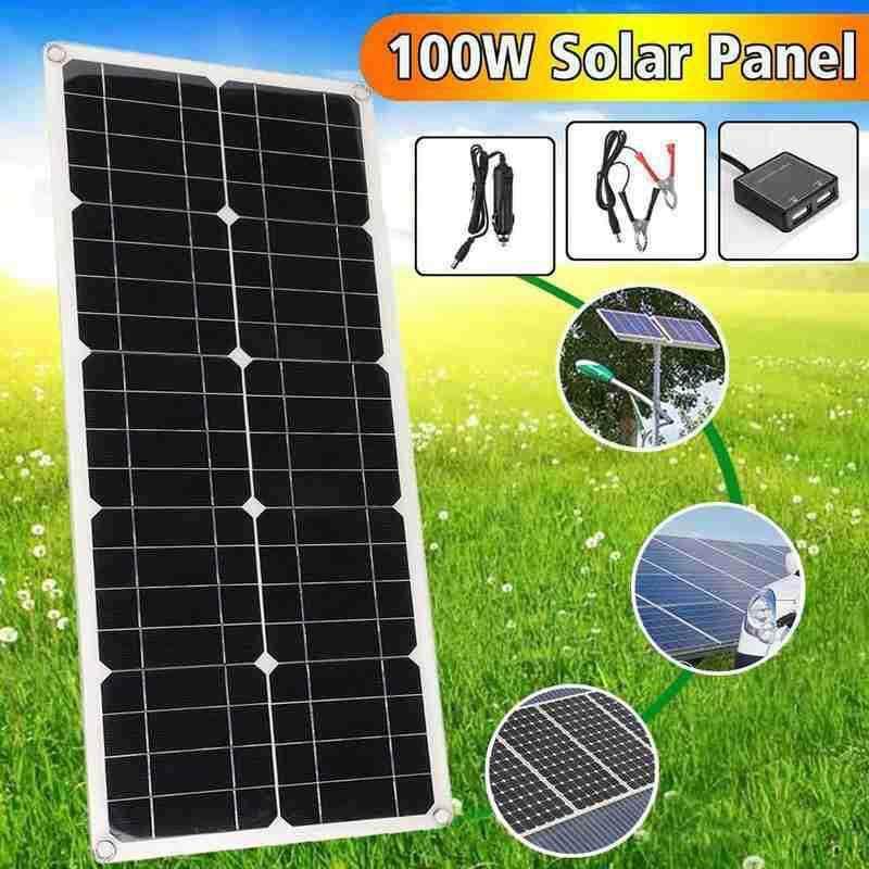 单晶柔性30W18V双USB太阳能板便携式移动发电房车屋顶露营离网应