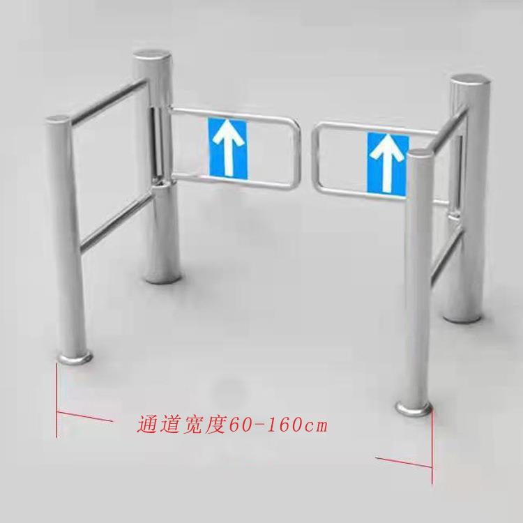 华庭小区超市红外护栏式圆柱型摆闸人脸识别门禁人行通道翼闸机