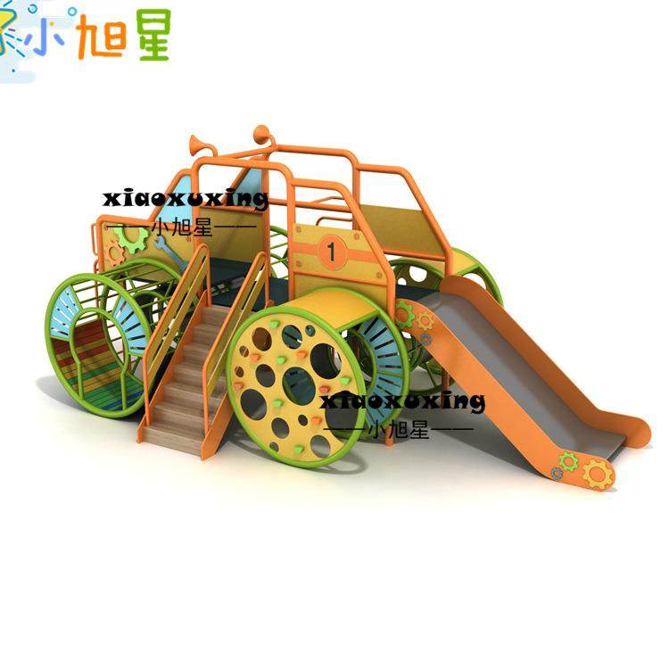 304不锈钢组合滑梯户外公园景区游乐场汽车造型儿童功能攀爬滑梯