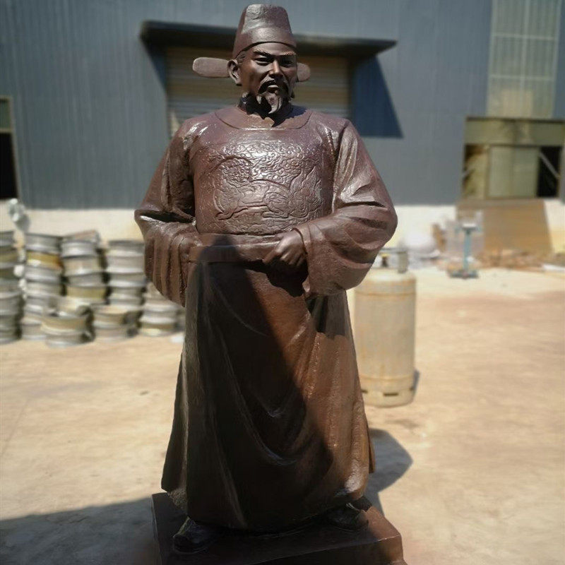 铸铜名人雕塑玻璃钢仿铜古代作家人物塑像户外广场公园摆件