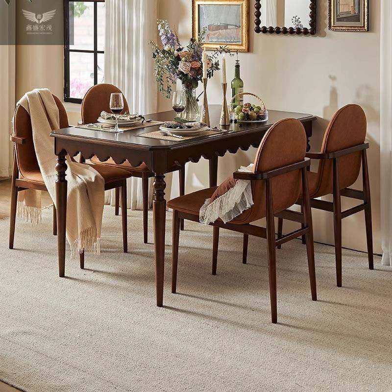 家用法式美式复古新款轻奢饭桌书桌两用实木方餐桌餐桌椅,纺织面料/辅料/配套,纺织机械配件,淘宝优惠券,粉丝福利购,淘宝优惠卷