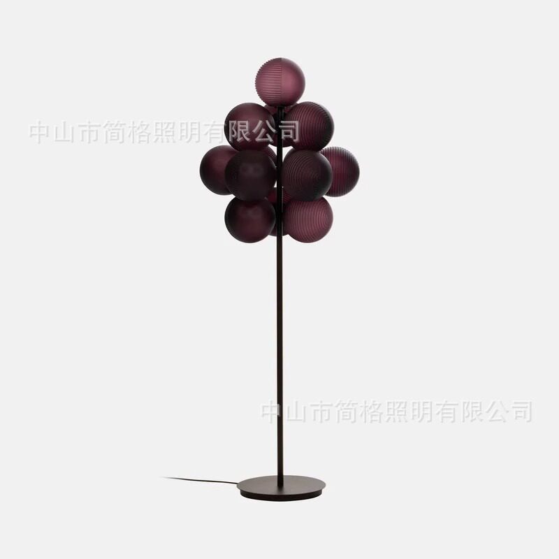 台灯创意玻璃样板房波纹葡萄个性客厅设计师台灯球落地灯卧室北欧