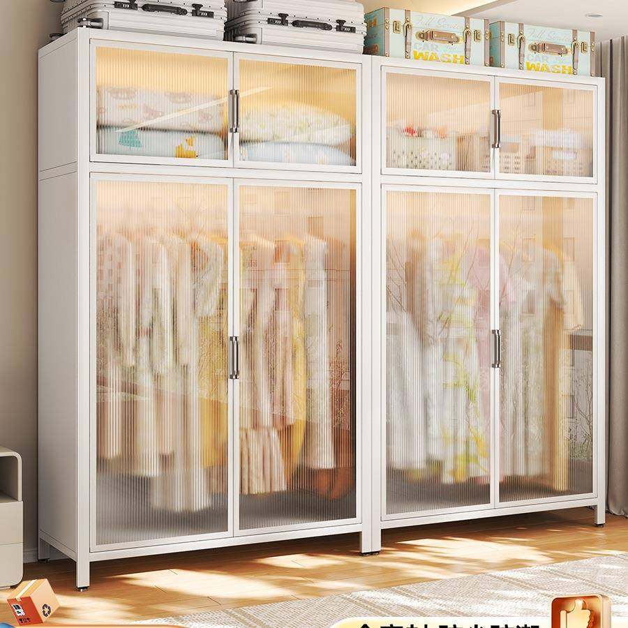 钢制衣柜卧室家用出租房用简易组装铁皮金属组合衣橱衣帽间收纳柜,纺织面料/辅料/配套,纺织机械配件,淘宝优惠券,粉丝福利购,淘宝优惠卷