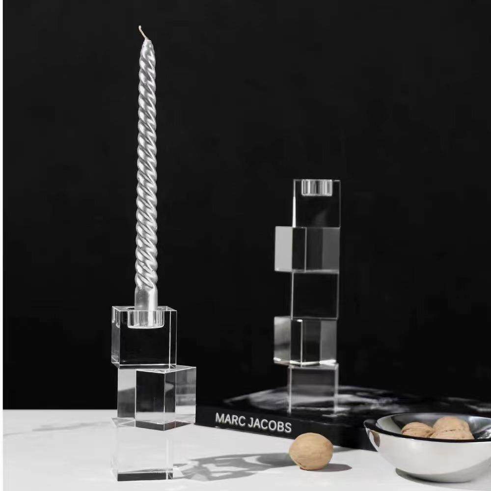 现代轻奢错位叠块水晶烛台客厅样板间电视柜软装饰品桌面蜡烛摆台,纺织面料/辅料/配套,纺织机械配件,淘宝优惠券,粉丝福利购,淘宝优惠卷