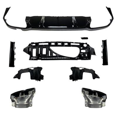 适用奔驰E级W2132021+E260E63SAMG包围尾唇尾喉后唇扰流改装