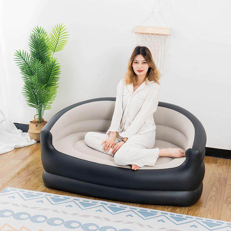 加厚植单绒躺充气沙发床两用椅折叠午椅懒人沙睡EBD发座椅人