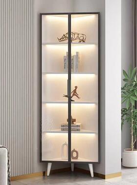 三角柜简拐角酒柜墙立角柜客转角厅三角收纳柜多FUO约层柜式