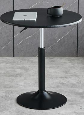 升降电脑办公桌站立式工作台家旋可转写字FNM桌动用阳台小圆桌移