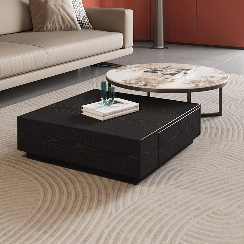 网红方圆几轻组合茶几圆形设计感不规则何岩板式奢极简边VGD几意